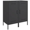Schwarzer Beistellschrank Ivo 36x39x79cm (2 Stk. kaltgewalzter Stahl)