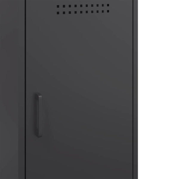 Schwarzer Beistellschrank Ivo 36x39x79cm (2 Stk. kaltgewalzter Stahl)