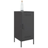 Schwarzer Beistellschrank Ivo 36x39x79cm (2 Stk. kaltgewalzter Stahl)