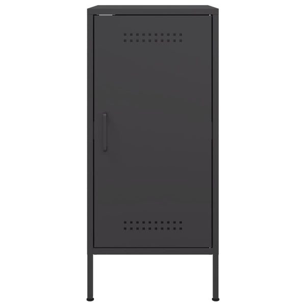 Schwarzer Beistellschrank Ivo 36x39x79cm (2 Stk. kaltgewalzter Stahl)