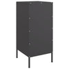 Schwarzer Beistellschrank Ivo 36x39x79cm (2 Stk. kaltgewalzter Stahl)