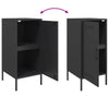 Schwarzer Beistellschrank Ivo 36x39x79cm (2 Stk. kaltgewalzter Stahl)