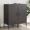 Schwarzer Beistellschrank Ivo 36x39x79cm (2 Stk. kaltgewalzter Stahl)