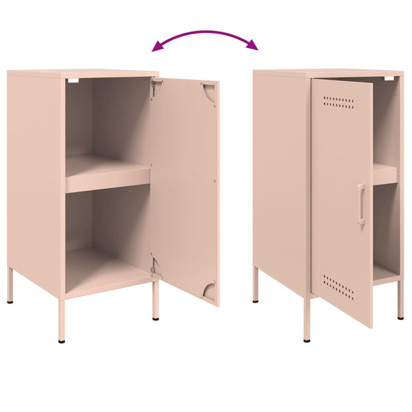 Pinke Kommode Ivo 36x39x79cm (kaltgewalzter Stahl)