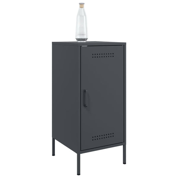 Anthrazit Beistelltische Ivo 36x39x79cm (2 Stk. kaltgewalzter Stahl)