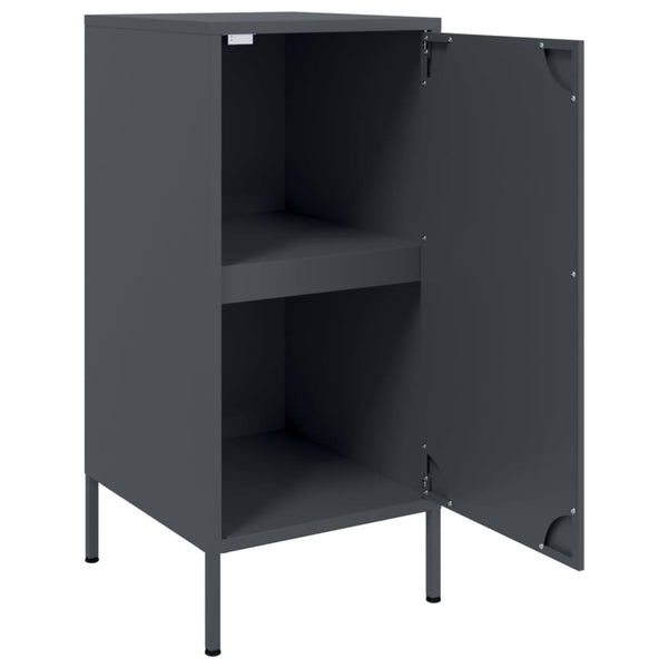 Anthrazit Beistelltische Ivo 36x39x79cm (2 Stk. kaltgewalzter Stahl)