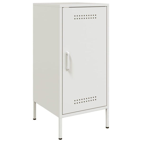 Weiße Kommode Ivo 36x39x79cm (2 Stk. kaltgewalzter Stahl)
