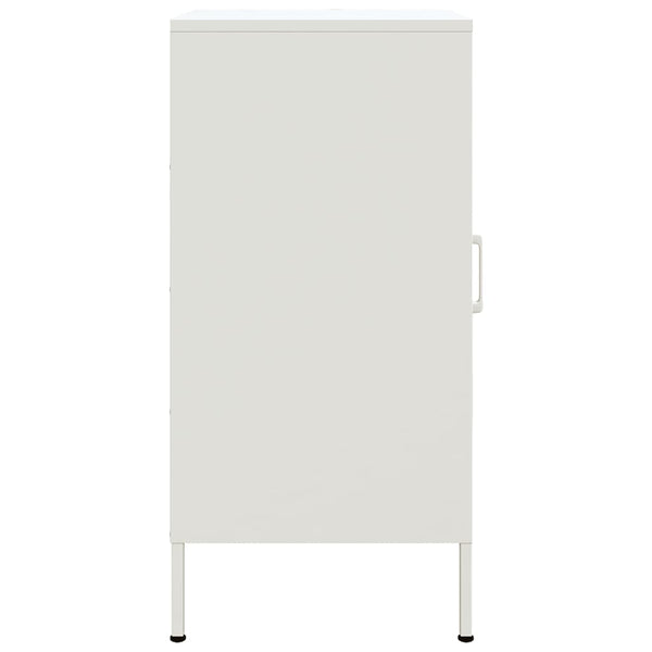 Weiße Kommode Ivo 36x39x79cm (2 Stk. kaltgewalzter Stahl)