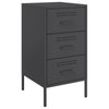 Schwarzer TV-Schrank Shyheim 36x39x68cm (kaltgewalzter Stahl)