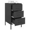 Schwarzer TV-Schrank Shyheim 36x39x68cm (kaltgewalzter Stahl)