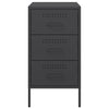 Schwarzer TV-Schrank Shyheim 36x39x68cm (kaltgewalzter Stahl)