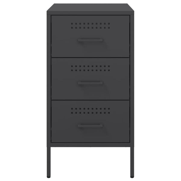Schwarzer TV-Schrank Shyheim 36x39x68cm (kaltgewalzter Stahl)