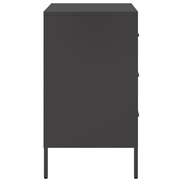 Schwarzer TV-Schrank Shyheim 36x39x68cm (kaltgewalzter Stahl)
