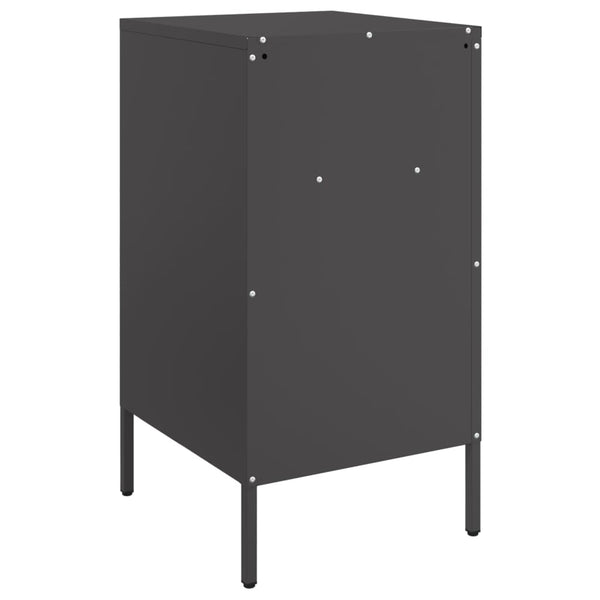 Schwarzer TV-Schrank Shyheim 36x39x68cm (kaltgewalzter Stahl)