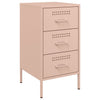 Pink Nachttisch Shyheim 36x39x68cm (kaltgewalzter Stahl)