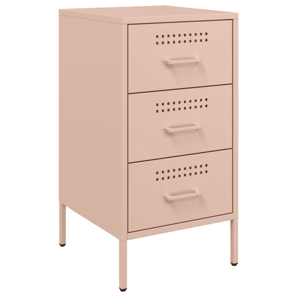 Pink Nachttisch Shyheim 36x39x68cm (kaltgewalzter Stahl)