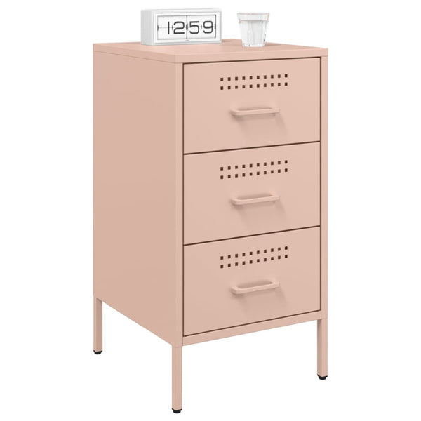 Pink Nachttisch Shyheim 36x39x68cm (kaltgewalzter Stahl)