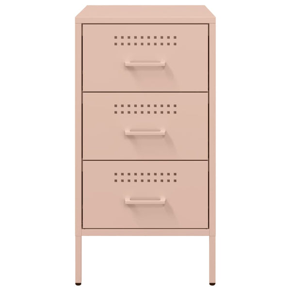 Pink Nachttisch Shyheim 36x39x68cm (kaltgewalzter Stahl)