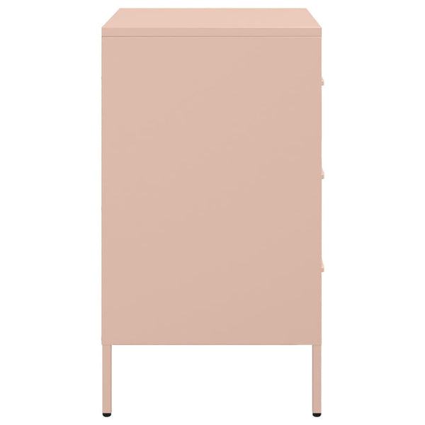 Pink Nachttisch Shyheim 36x39x68cm (kaltgewalzter Stahl)