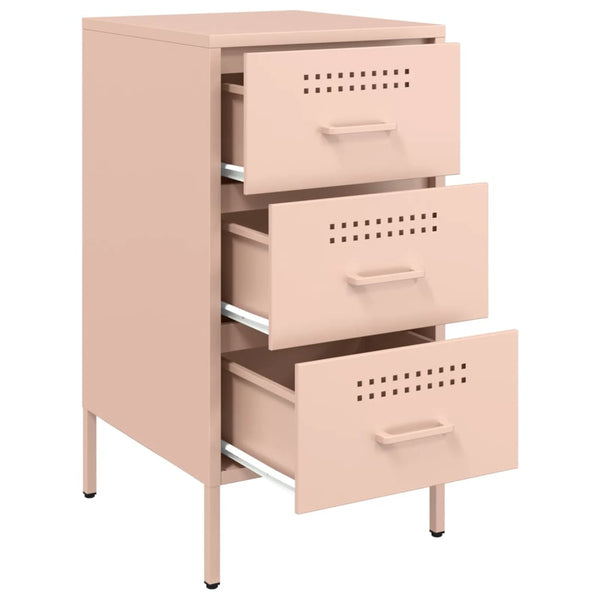 Pink Nachttisch Shyheim 36x39x68cm (kaltgewalzter Stahl)