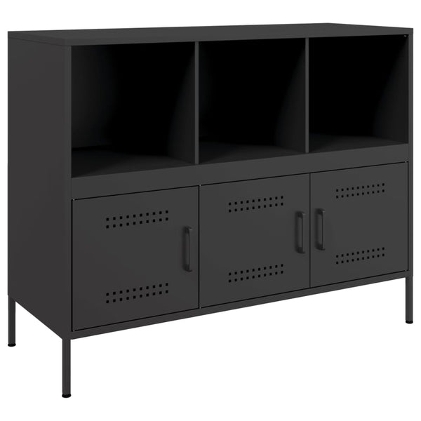 Schwarzes Sideboard Melti 100,5x39x79cm (kaltgewalzter Stahl)