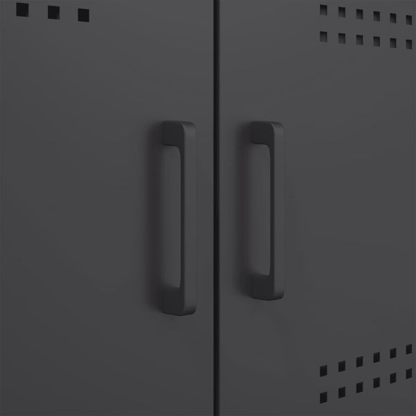 Schwarzes Sideboard Melti 100,5x39x79cm (kaltgewalzter Stahl)