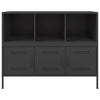 Schwarzes Sideboard Melti 100,5x39x79cm (kaltgewalzter Stahl)