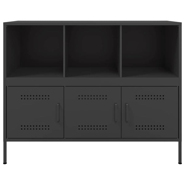 Schwarzes Sideboard Melti 100,5x39x79cm (kaltgewalzter Stahl)