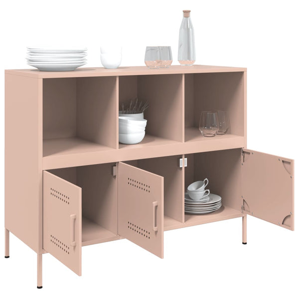 Rosa Kommode Melti 100,5x39x79cm (kaltgewalzter Stahl)
