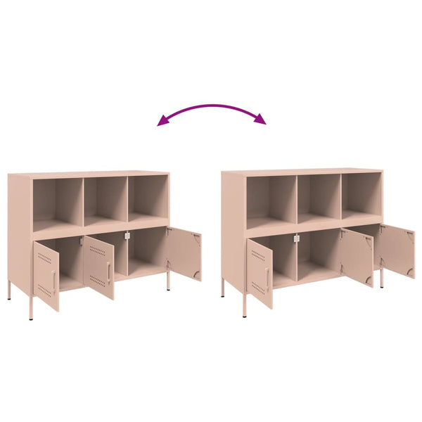 Rosa Kommode Melti 100,5x39x79cm (kaltgewalzter Stahl)