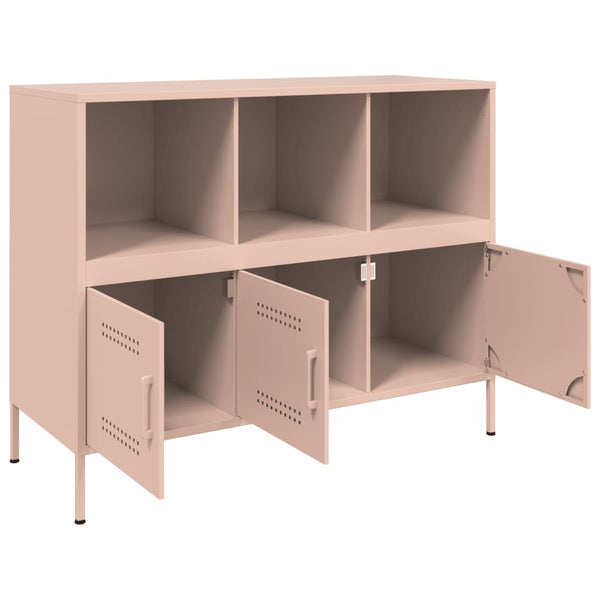 Rosa Kommode Melti 100,5x39x79cm (kaltgewalzter Stahl)