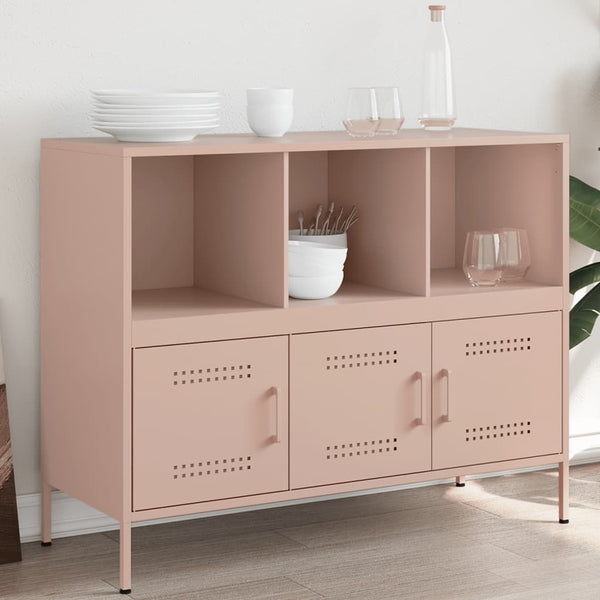 Rosa Kommode Melti 100,5x39x79cm (kaltgewalzter Stahl)