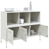 Weißes Sideboard Melti 100,5x39x79cm (kaltgewalzter Stahl)
