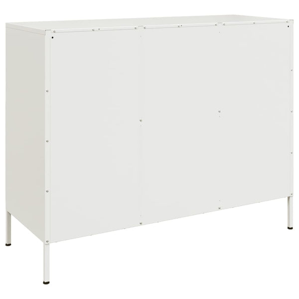 Weißes Sideboard Melti 100,5x39x79cm (kaltgewalzter Stahl)