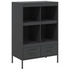 Schwarzer Schrank Guta 68x39x101,5cm (kaltgewalzter Stahl)
