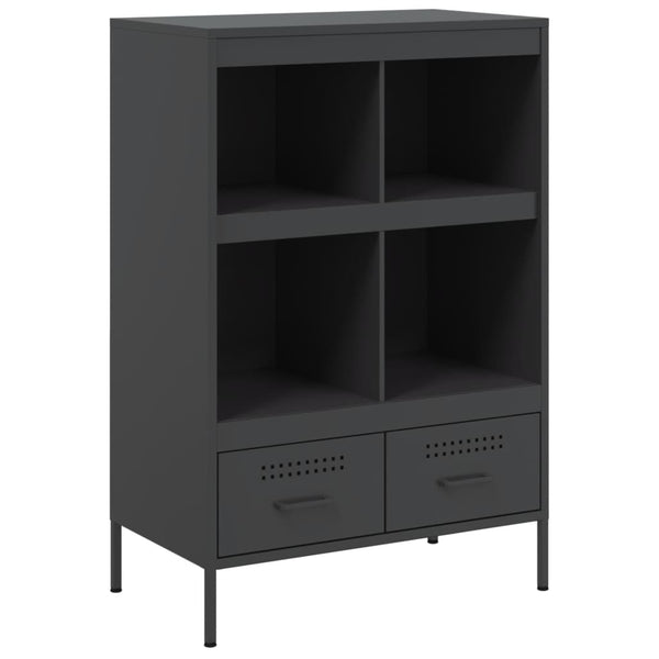 Schwarzer Schrank Guta 68x39x101,5cm (kaltgewalzter Stahl)