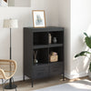 Schwarzer Schrank Guta 68x39x101,5cm (kaltgewalzter Stahl)