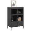 Schwarzer Schrank Guta 68x39x101,5cm (kaltgewalzter Stahl)