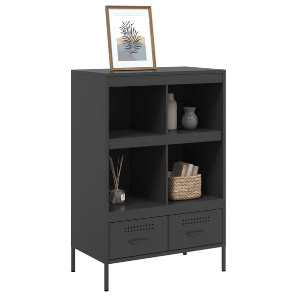 Schwarzer Schrank Guta 68x39x101,5cm (kaltgewalzter Stahl)