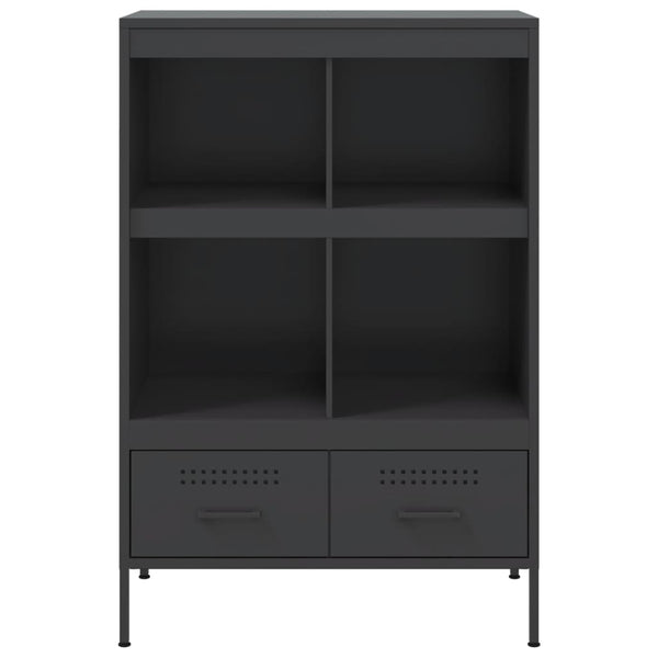Schwarzer Schrank Guta 68x39x101,5cm (kaltgewalzter Stahl)