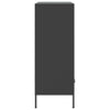 Schwarzer Schrank Guta 68x39x101,5cm (kaltgewalzter Stahl)