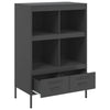 Schwarzer Schrank Guta 68x39x101,5cm (kaltgewalzter Stahl)