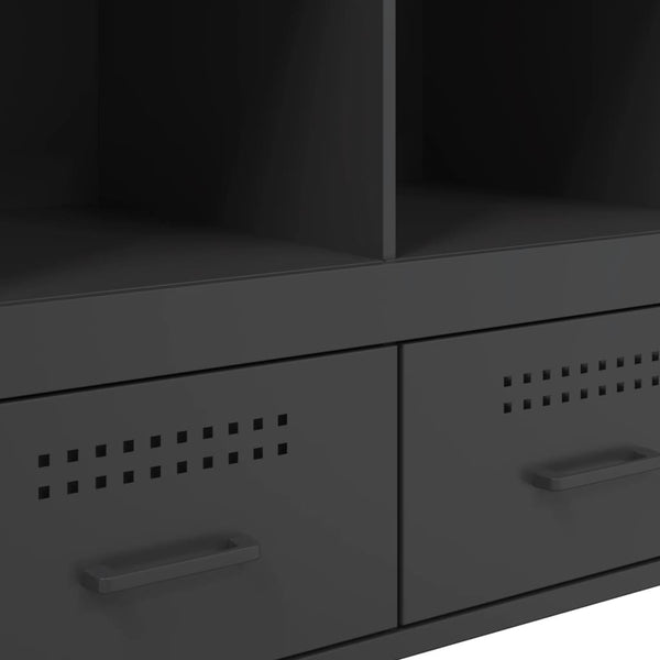 Schwarzer Schrank Guta 68x39x101,5cm (kaltgewalzter Stahl)