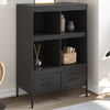Schwarzer Schrank Guta 68x39x101,5cm (kaltgewalzter Stahl)