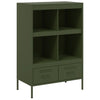 Olivgrüner Schrank Guta 68x39x101,5cm (kaltgewalzter Stahl)