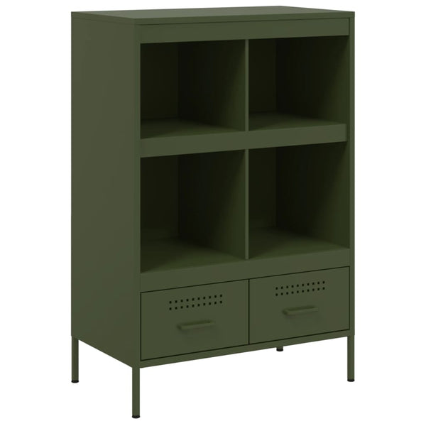 Olivgrüner Schrank Guta 68x39x101,5cm (kaltgewalzter Stahl)