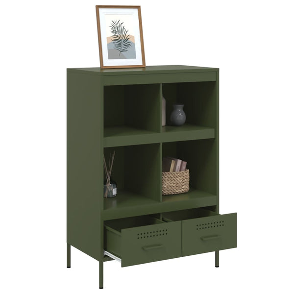 Olivgrüner Schrank Guta 68x39x101,5cm (kaltgewalzter Stahl)