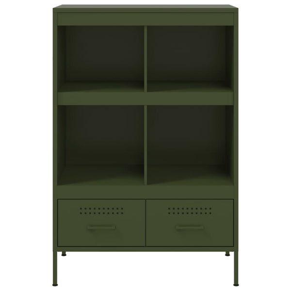 Olivgrüner Schrank Guta 68x39x101,5cm (kaltgewalzter Stahl)