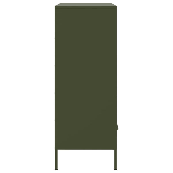 Olivgrüner Schrank Guta 68x39x101,5cm (kaltgewalzter Stahl)