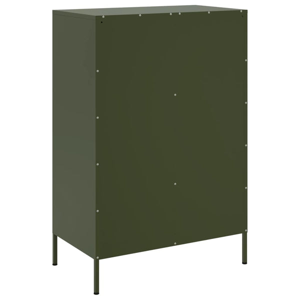 Olivgrüner Schrank Guta 68x39x101,5cm (kaltgewalzter Stahl)